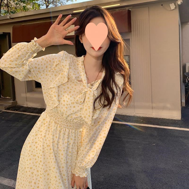 花柄 ワンピース 長袖