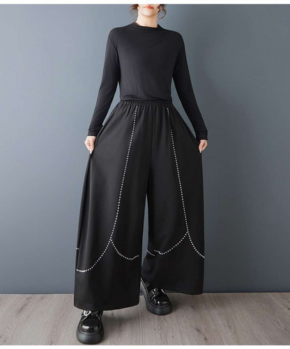 レディース ワイドレッグ ルーズパンツ