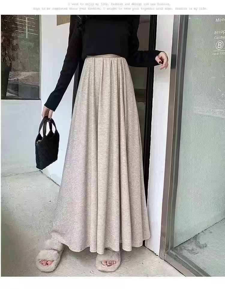 スカート ニット おしゃれロングスカートふわふわ素材
