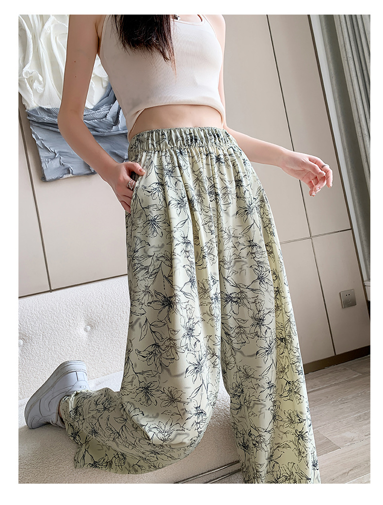 レディース ゆったり ワイドパンツ 薄生地