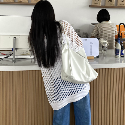 レディース ニット ゆったりとした透かしニット フリーサイズ