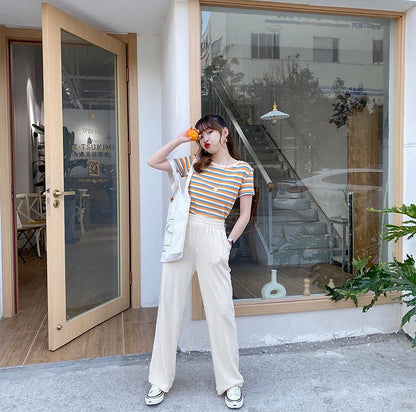レディース ボーダー 半袖Tシャツ ストライプ