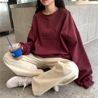 レディース 薄手 スウェットシャツ ロングTシャツ トレーナー
