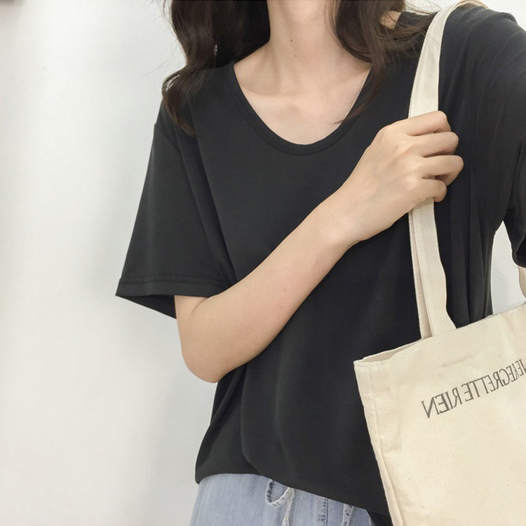 レディース ゆったり 半袖レディースTシャツ Vネック トップス