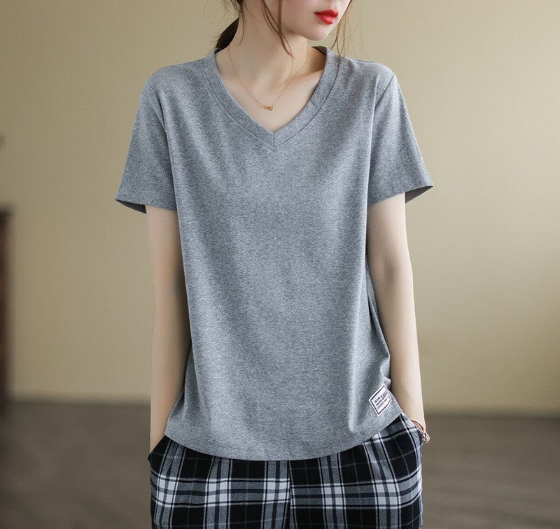 レディース Vネック半袖Tシャツ