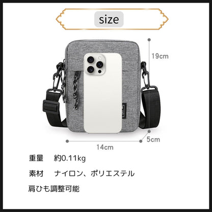 ミニショルダーバッグ サコッシュ 小さめ ショルダーポーチ スマホバッグ スマホ ポーチ ミニショルダー ミニバッグ 斜めがけ 肩掛け ショルダーバッグ メンズ レディース 子供 キッズ ナイロン 軽量 小型 コンパクト 防水 撥水