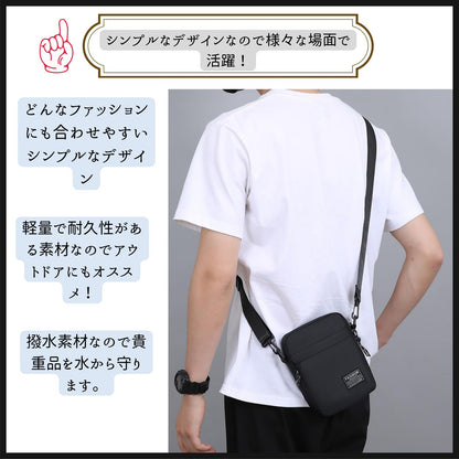 ミニショルダーバッグ サコッシュ 小さめ ショルダーポーチ スマホバッグ スマホ ポーチ ミニショルダー ミニバッグ 斜めがけ 肩掛け ショルダーバッグ メンズ レディース 子供 キッズ ナイロン 軽量 小型 コンパクト 防水 撥水