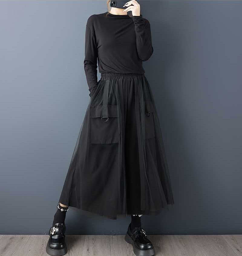 レディース ワイドレッグ パンツ カーゴパンツ カジュアルパンツ ウエストゴム
