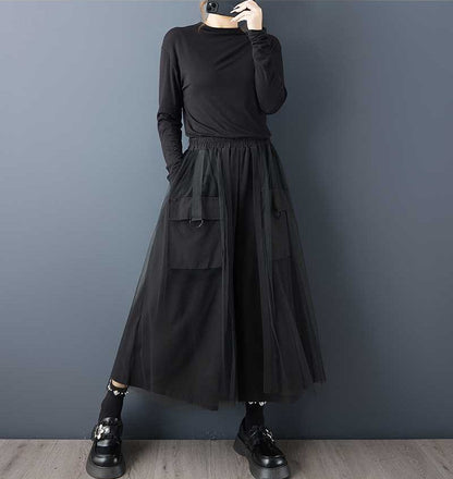 レディース ワイドレッグ パンツ カーゴパンツ カジュアルパンツ ウエストゴム