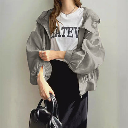 レディース 紫外線防止フード付きパーカー 日焼け止め服 日よけ ラッシュガード