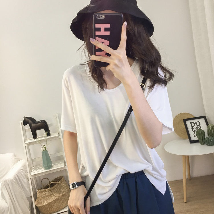 レディース ゆったり 半袖レディースTシャツ Vネック トップス