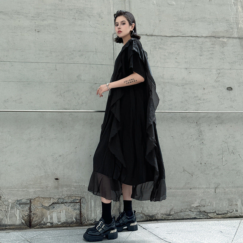 レディース ブラックワンピース ゆったり