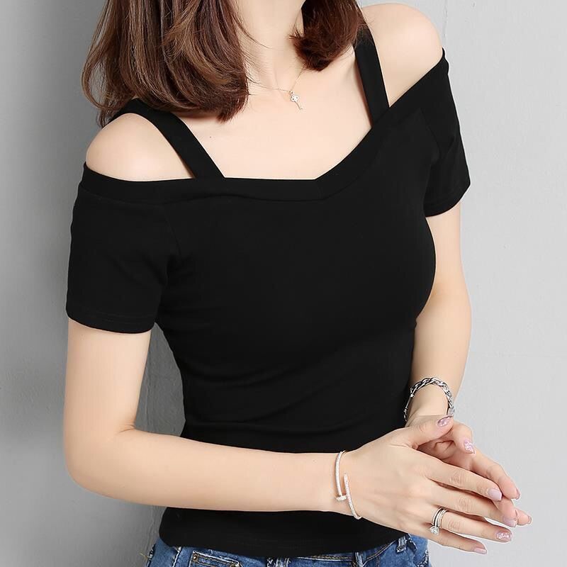 レディース オフショルダー キャミソール 半袖Tシャツ