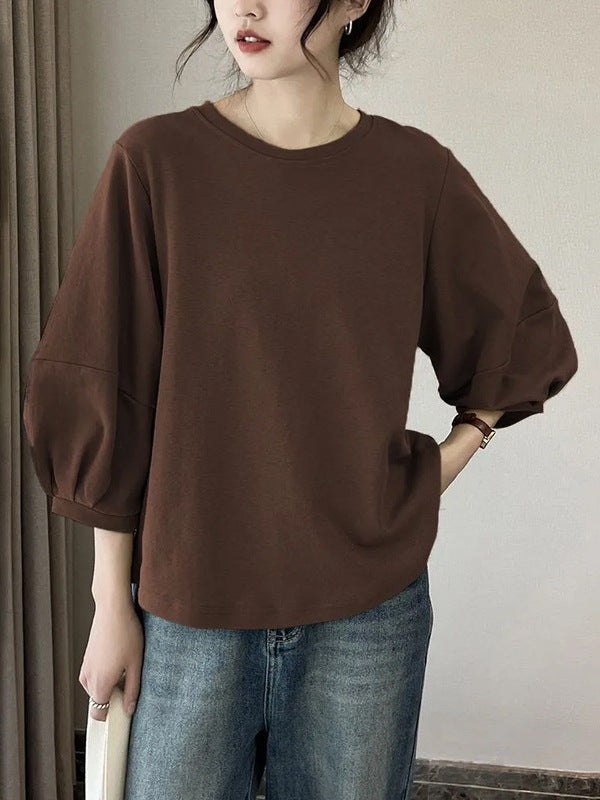 レディース ランタン 七分袖 Tシャツ