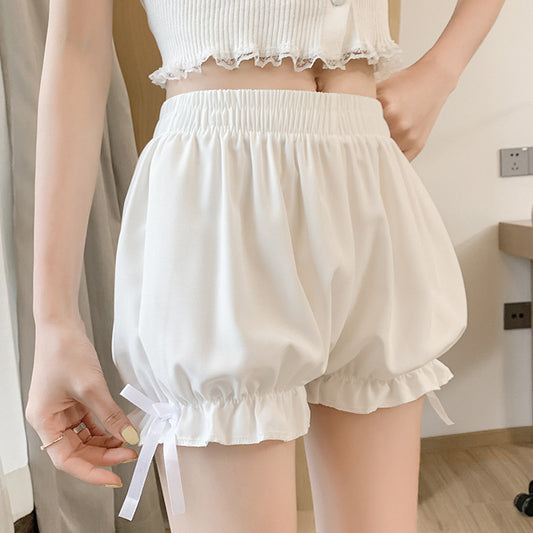 レディース ショートパンツ 薄手 半ズボン リボン ホームファッション