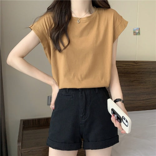 レディース ゆったり Tシャツ ノースリーブ タンクトップ トップス 無地