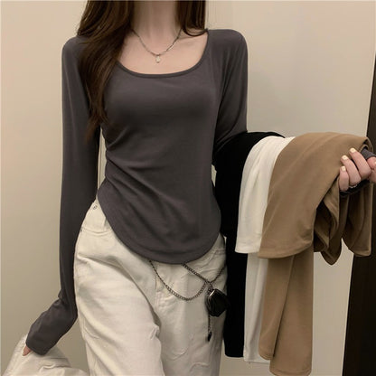 レディース 長袖 Tシャツ 無地