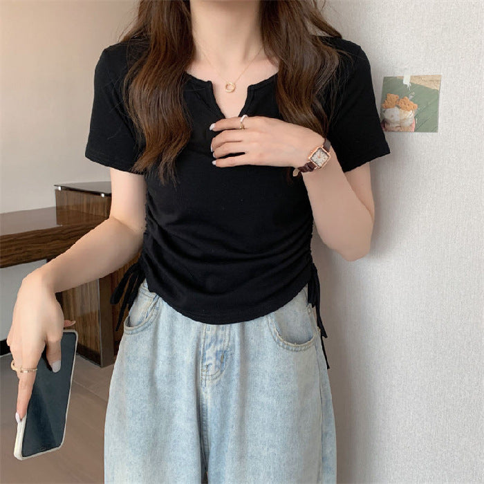レディース Vネック 半袖Tシャツ
