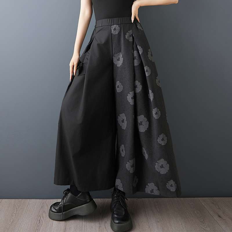 レディース 花柄 ワイドパンツ カジュアルパンツ フラワー