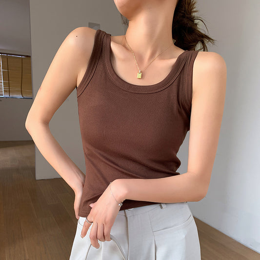 レディース タンクトップ ブラパッド付 キャミソール