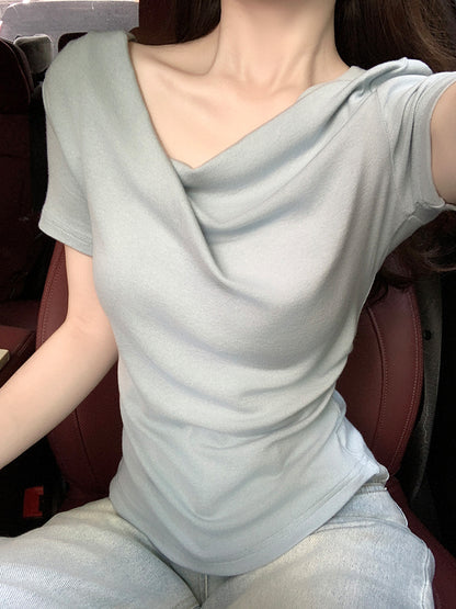 レディース オフショルダー 半袖Tシャツ