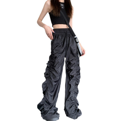 ハイウエスト カジュアルパンツ 黒