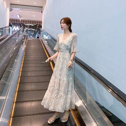 花柄 ワンピース 半袖