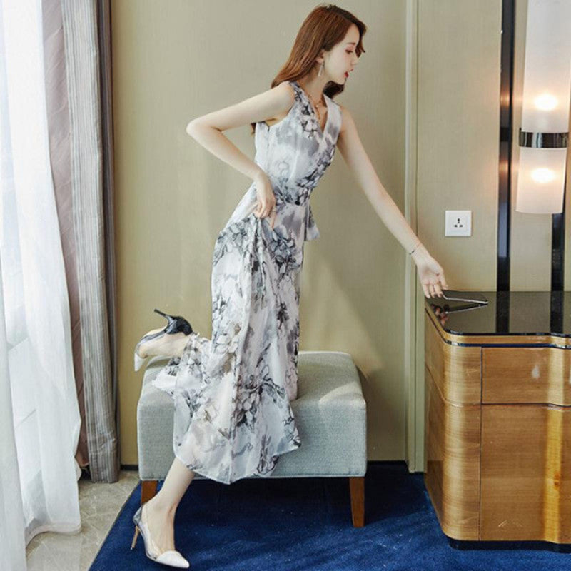 レディース 花柄 レース ワンピース ロングドレス