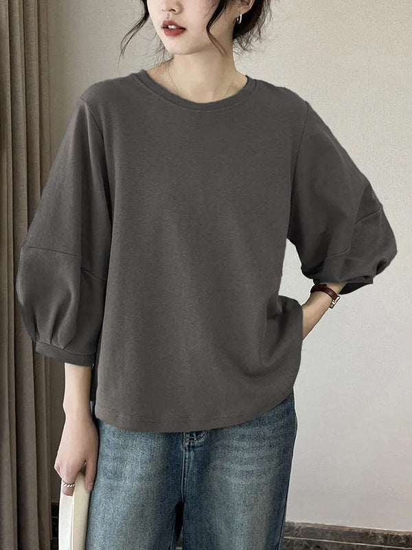レディース ランタン 七分袖 Tシャツ