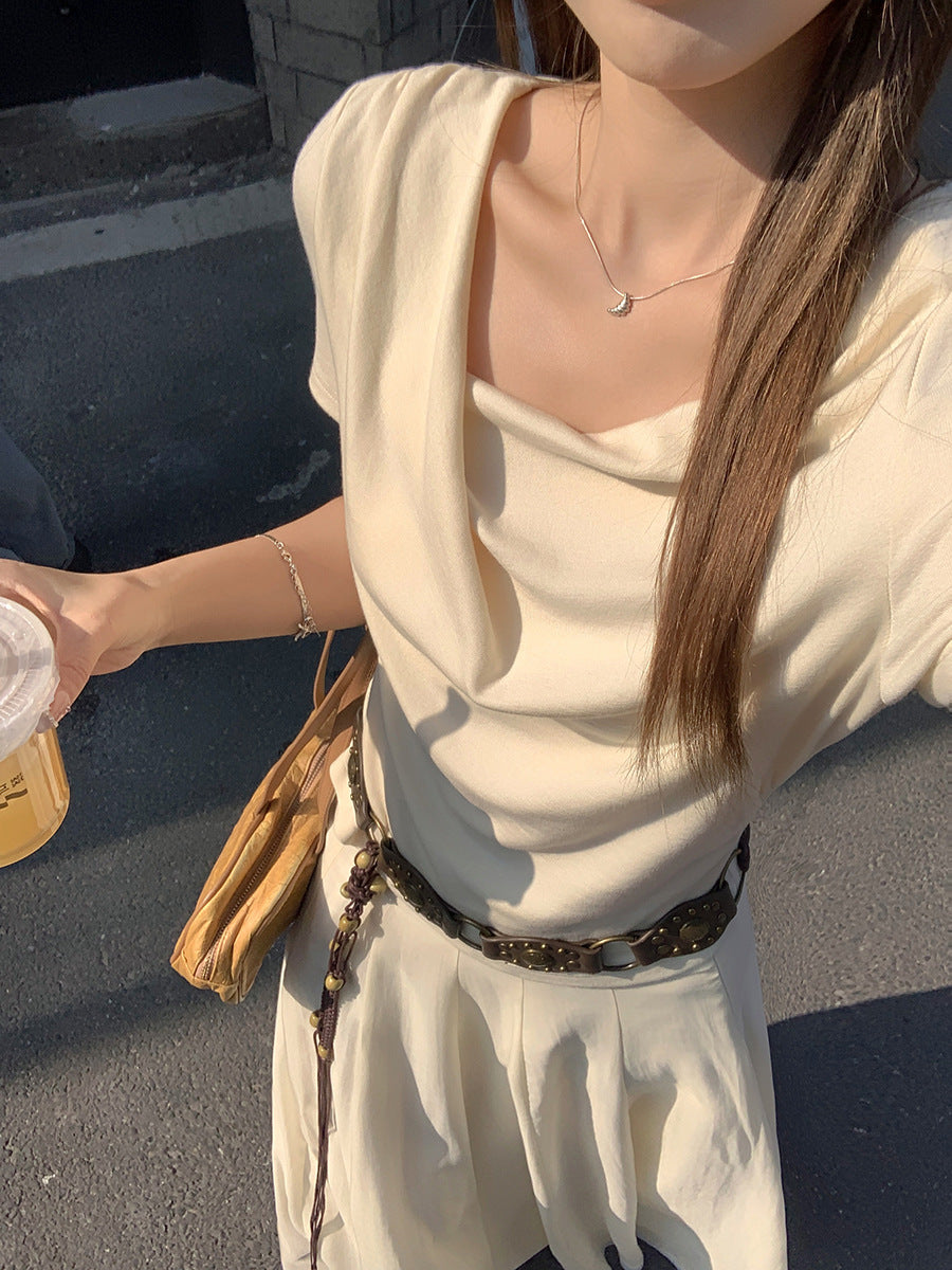 レディース オフショルダー 半袖Tシャツ