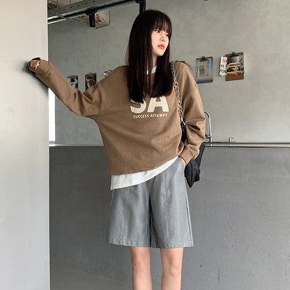 レザー ショートパンツ レディース レザーパンツ ハイウエスト