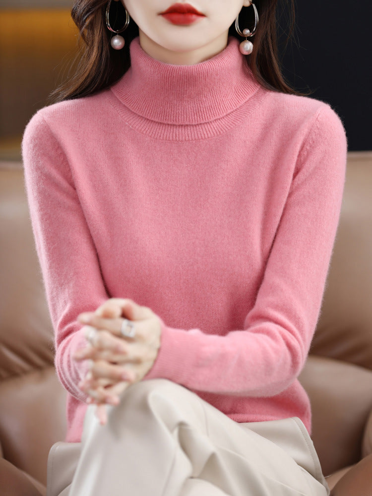 ハイネック ウールセーター レディース 秋冬 ゆったり セーター プルオーバー ウールニット