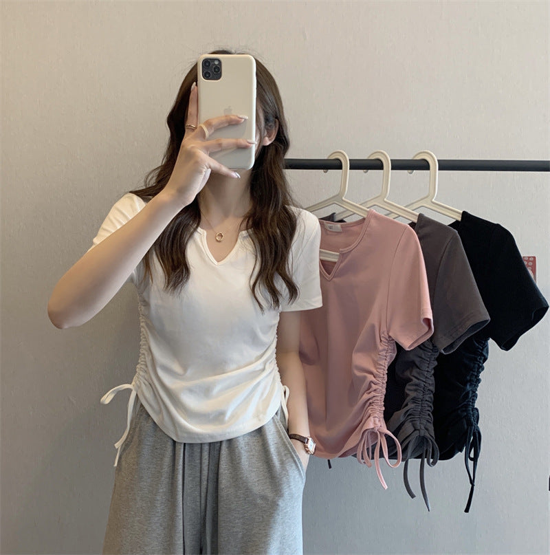 レディース Vネック 半袖Tシャツ