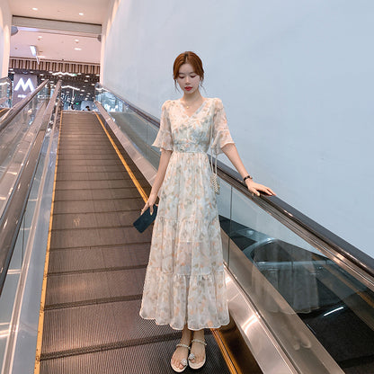 花柄 ワンピース 半袖