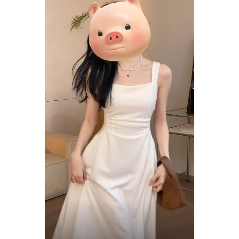 レディース ロングワンピース ノースリーブ ロングスカート