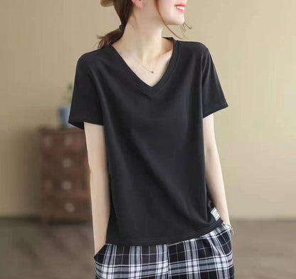 レディース Vネック半袖Tシャツ