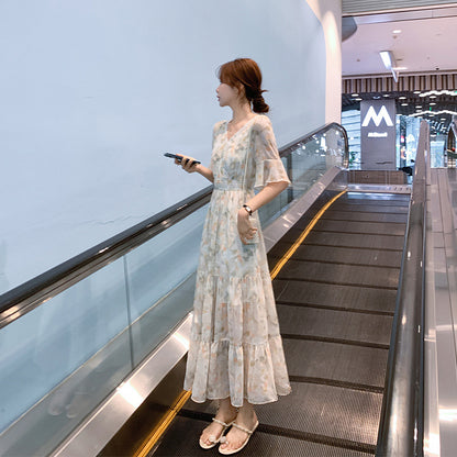 花柄 ワンピース 半袖