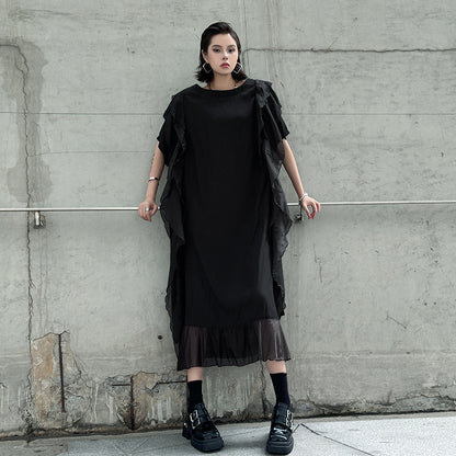 レディース ブラックワンピース ゆったり