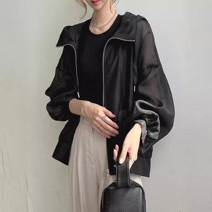 レディース 紫外線防止フード付きパーカー 日焼け止め服 日よけ ラッシュガード