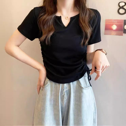 レディース Vネック 半袖Tシャツ