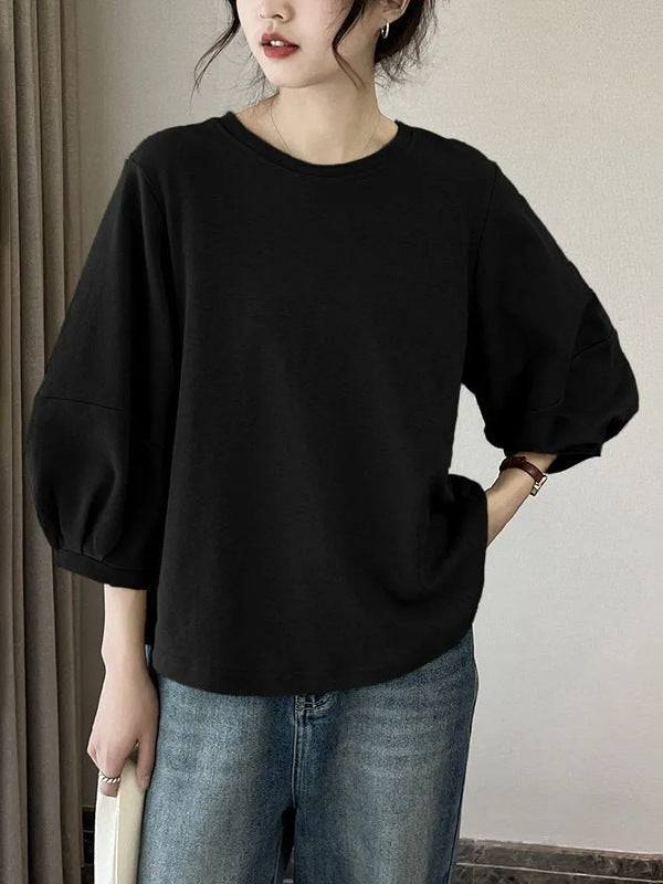 レディース ランタン 七分袖 Tシャツ