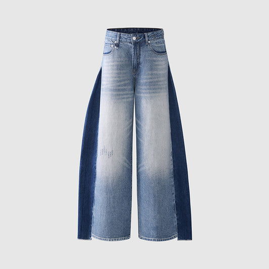 アメリカン レトロ ワイドレッグ デニム パンツ