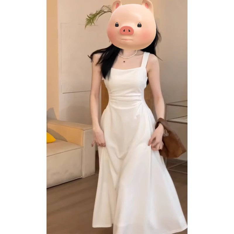 レディース ロングワンピース ノースリーブ ロングスカート