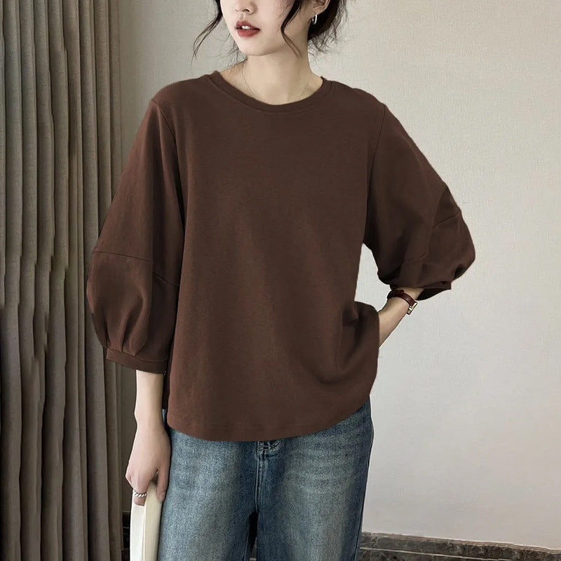 レディース ランタン 七分袖 Tシャツ