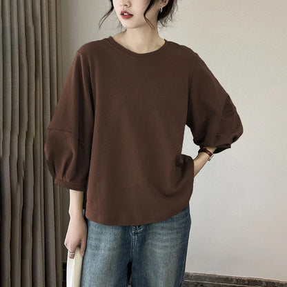 レディース ランタン 七分袖 Tシャツ