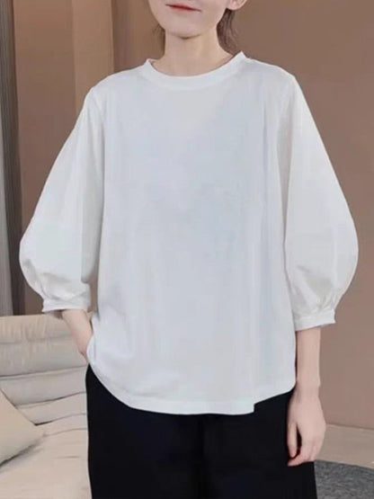 レディース ランタン 七分袖 Tシャツ