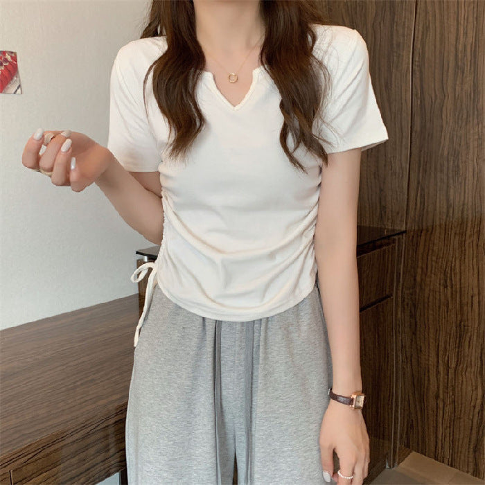 レディース Vネック 半袖Tシャツ