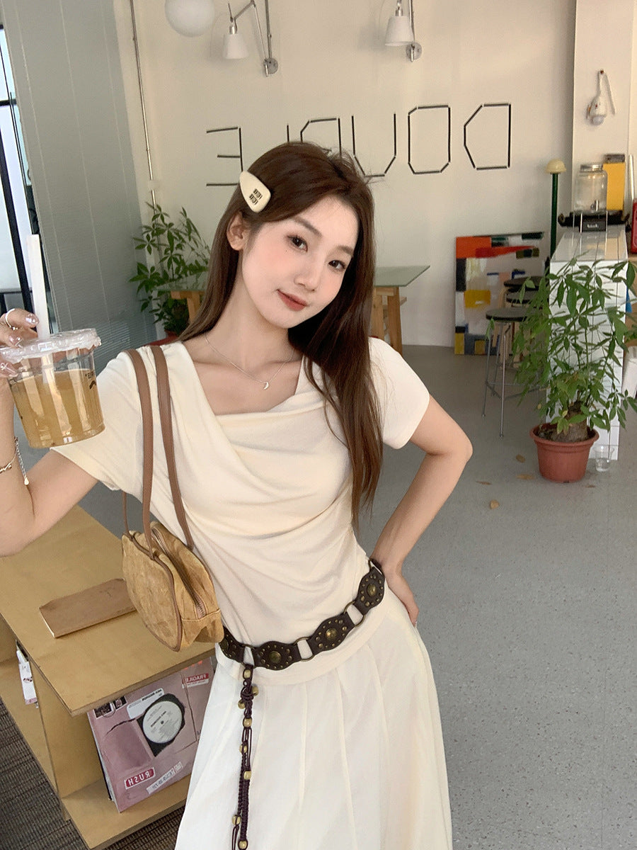 レディース オフショルダー 半袖Tシャツ