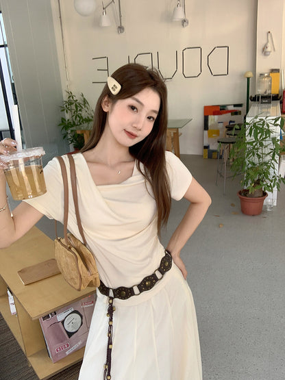 レディース オフショルダー 半袖Tシャツ