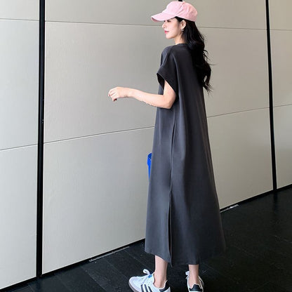 レディース ゆったり ロングスカート ワンピース  半袖Tシャツ